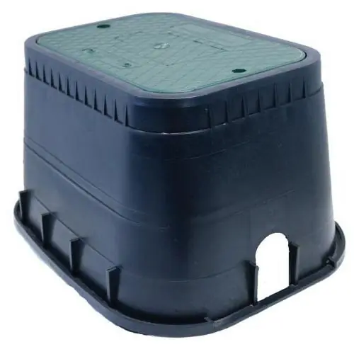 Dallas Specialty Manufacturing DS1200I Valve Box With Solid Green Irrigation Lid, 17 in L x 12 in W, Rectangular