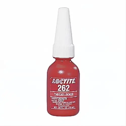 Loctite 231926 262 High Strength Medium Viscosity Permanent Threadlocker, 10 mL Bottle, Liquid Form, Red