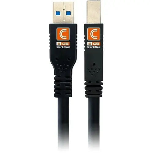 Comprehensive USB5G-AB-15PROBLK Pro AV/IT Integrator Series Ultra-Flexible USB 3.0 5G Male to Male Cable, 15'