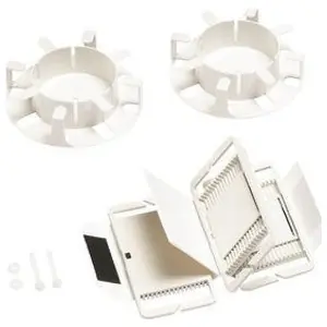 CommScope Uniprise 760148411 Splice Wallet Kit 48 Single Fusion Splices 1U/2U Shelf 2 Fiber Drums