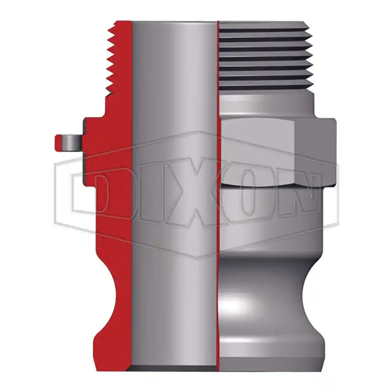 Dixon 250-F-AL Boss-Lock Type F Cam and Groove Adapter, 2-1/2 in, Male Adapter x MNPT, Aluminum