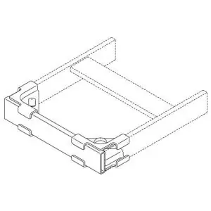 Chatsworth 11700-724 End Closing Kit For Cable Runway 24 in.W x 1.5 in.H Black