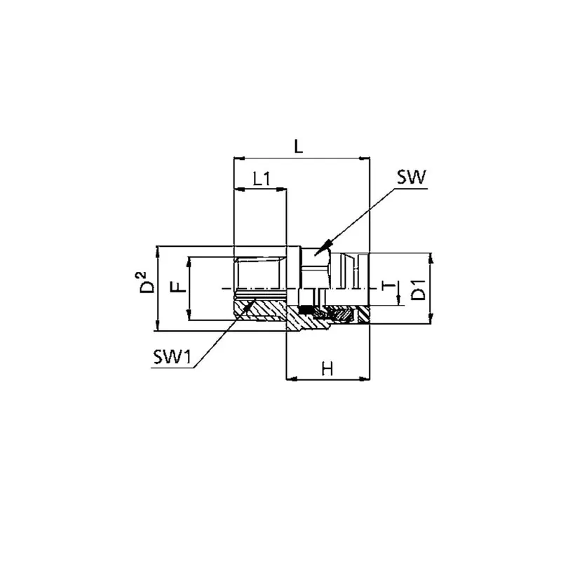 Numatics INB103-104-020 Pneumatic Connector 1/4 x 1/8 in TubexMNPT