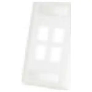Ortronics OR-403HDJ14-88 Faceplate Plastic Screw Mount 4 Port White 4.5 x 2.74 x 0.31 in