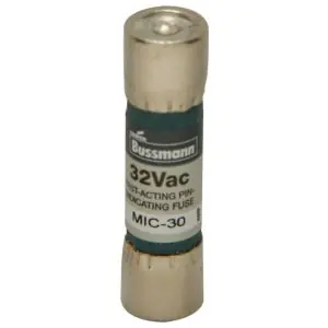 Bussmann MIC-3 MIC Series Fast Acting Supplemental Fuse Pin Indication Fiber Tube 3A 250VAC Color Code Green