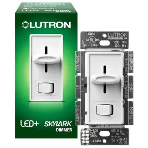 Skylark SCL-153P-WH Skylark Dimmer Rocker Switch Preset 1-Pole/3-Way White