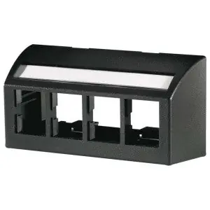 Ortronics OR-40300633-00 TracJack® Furniture Plate 4-Port Black