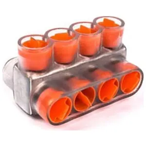 ABB CSB-350-4 Double-Sided Insulated Multi-Cable Connector Block 4 Outlet 10 AWG to 350 kcmil