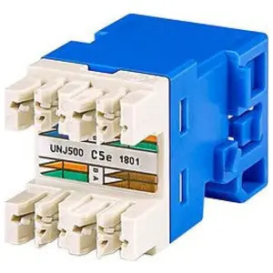 CommScope Uniprise 760237766 Cat 5e Unshielded RJ45 Modular Jack No Dust Cover Blue
