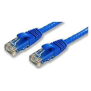 Lynn Electronics ECAT5-4PR-01BLB Cat 5e 350 MHz Snagless Molded Boot Patch Cables 1 ft. Blue