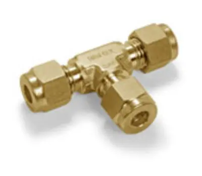 LETLOK 3101865 7/8 in. Tube x Tube x Tube Brass Union Tee