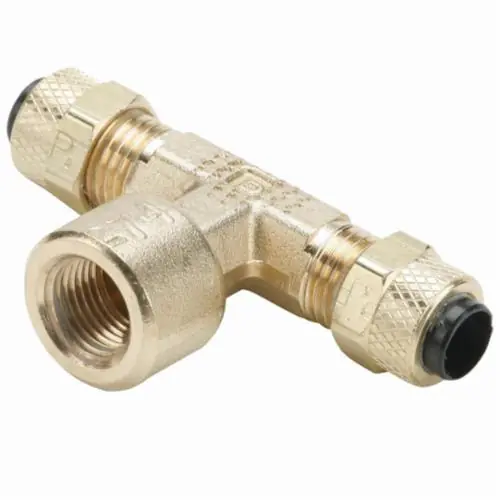 Parker 177P-4-6 Poly-Tite 177P Compression Branch Tee, 1/4 x 3/8 in