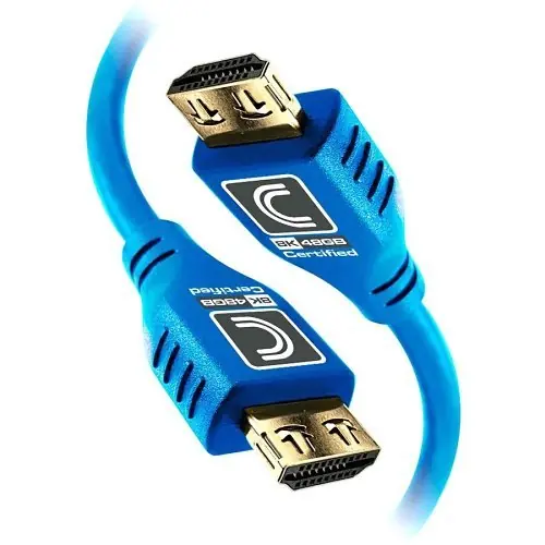 Comprehensive MHD48G-6PROBLU MicroFlex Pro AV/IT Integrator Series Ultra High Speed 8K 48G HDMI Cable with ProGrip 6' Blue