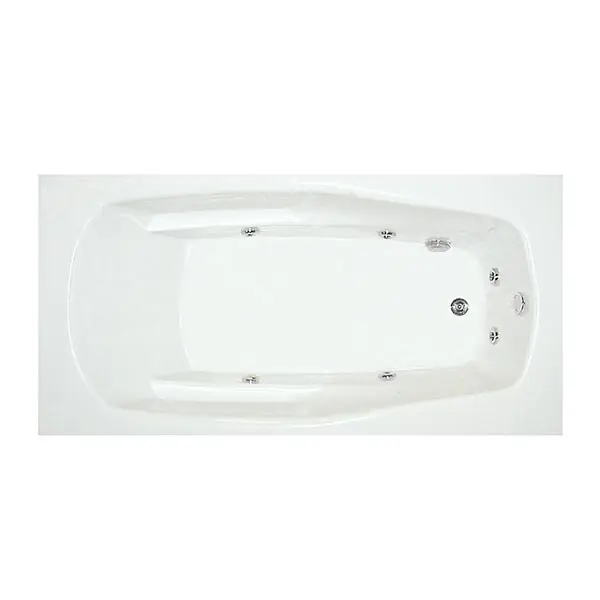 Mansfield 6021WHITEW/P Pro-Fit Bathtub, Whirlpool, 71-1/2 in L x 35-1/2 in W