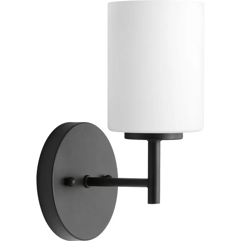 Progress P2131-31 Replay Collection One-Light Textured Black Etched White Glass