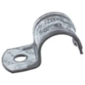 ABB HS401 Steel City Zinc Plated Malleable Iron 1 Hole Rigid/IMC Conduit Strap With 1/4 In Screw Hole