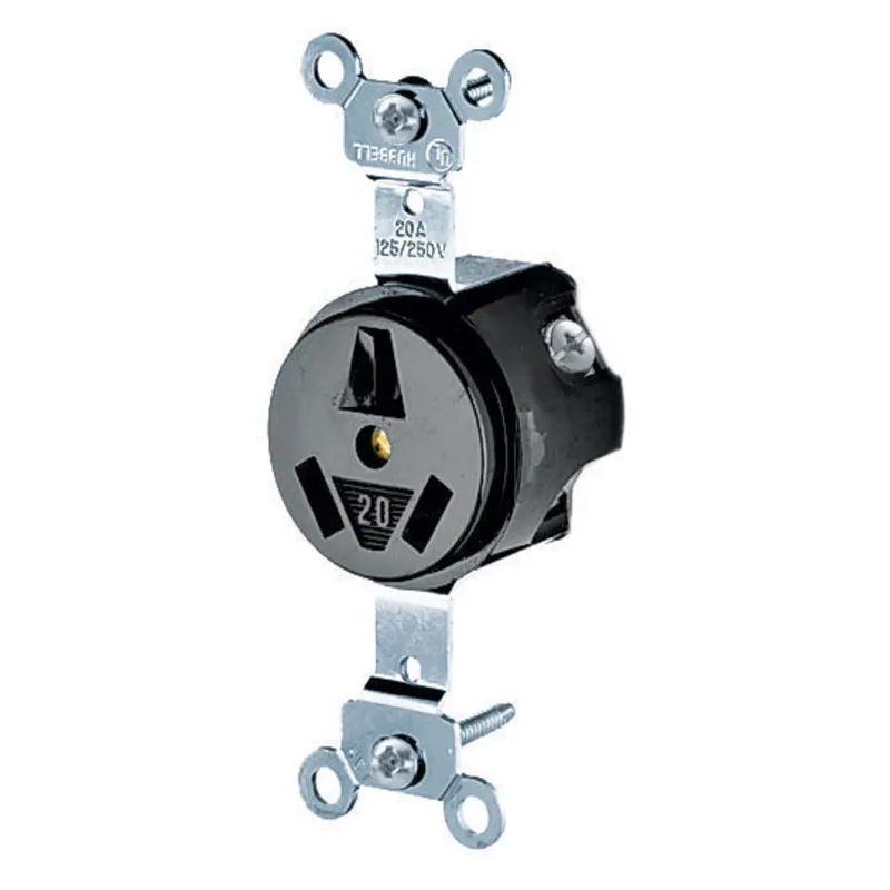 Hubbell Wiring Device - Kellems HBL6810 Straight Blade Devices Receptacles 20A 125/250V 10-20R Non-Grounding