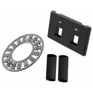 CommScope 558106-1 Flexmode Faceplate Kit 2-Port Flush Mount Black