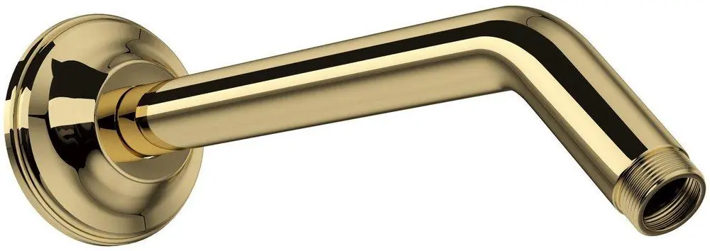 Rohl 1440/8ULB 1/2 x 9-3/8 in. MNPT Brass Shower Arm in Unlacquered Brass