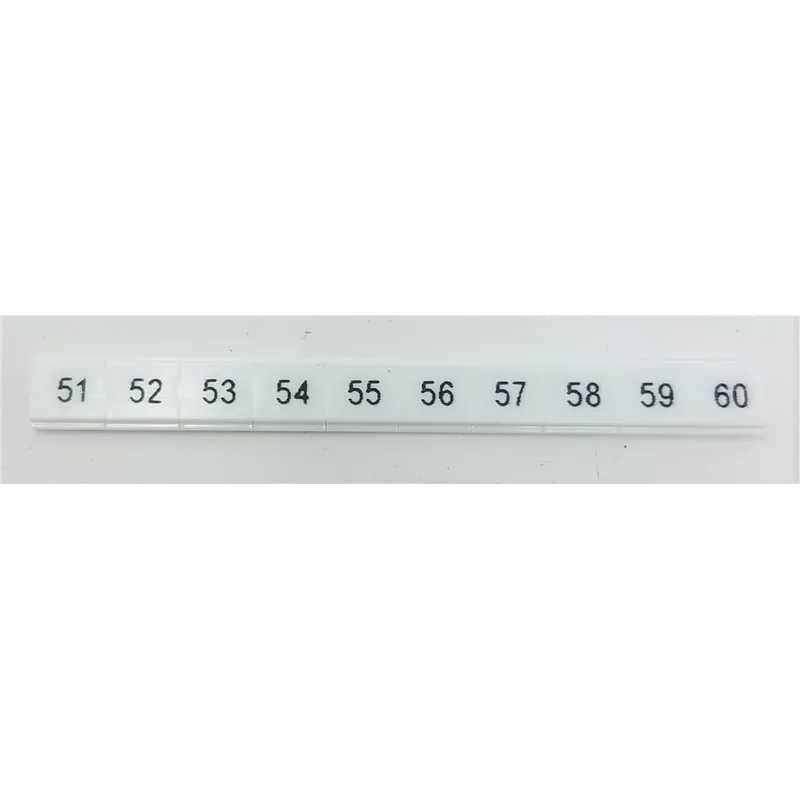 Siemens 8WH8121-3AB55 Labels Flat Horiz 6.2mm 51 To 60 Strip 10 EA