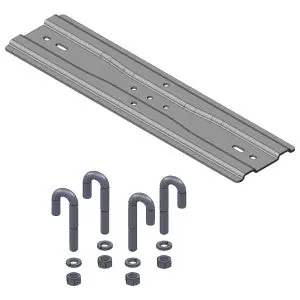 Chatsworth 10595-718 3 in. Channel Rack-To-Runway Mounting Plate Using J-Bolts 15 to 18 in. W