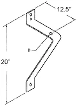 Rab Design Lighting BTW12 3/16 Inch Galvanized Steel Floodlight Bracket
