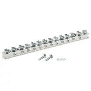 StructuredGround UGB2/0-414-12 Universal Ground Bar Silver Copper Tin-Plated 8.28 in. L