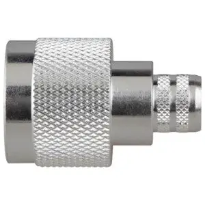 RF Industries RFN-1006-3I Crimp Connector Polytetrafluoroethylene Silver 50Ω Type-N Male Knurled Nut Straight