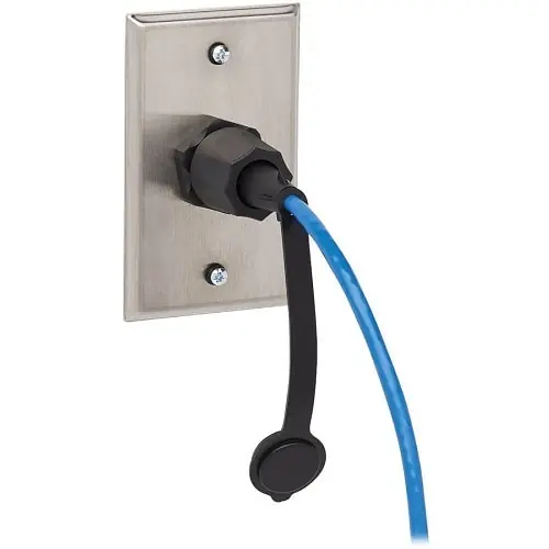 Tripp Lite N200P-050BL-IND Industrial CAT6 UTP Ethernet Cable RJ45 M/M, 100W PoE, CMR-LP, IP68, 50' Blue