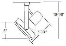 Con-Tech Lighting CTL838/2-B 250W Par38 Slim Style Gimbal Black
