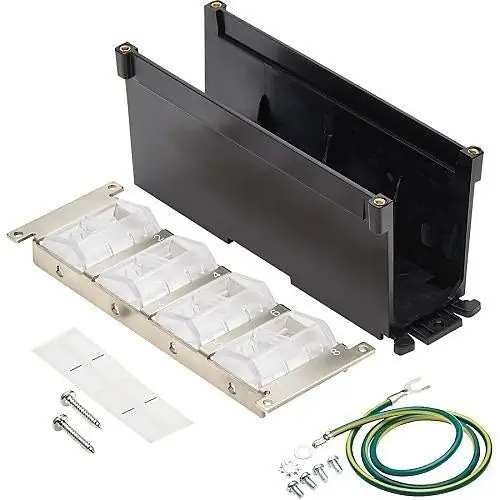 Tripp Lite N063-008-ENC 8-Port Metal DIN-Rail Mounting Keystone Patch Panel with Grounding TAA