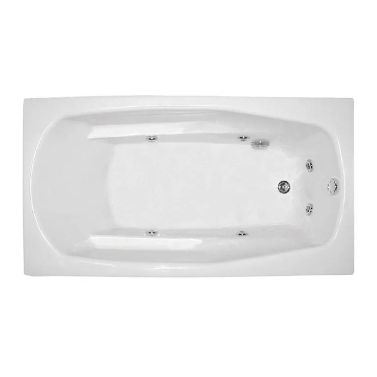 Mansfield 6053WHITEW/P Bathtub Pro-Fit Builder Whirlpool 59-3/4 in L x 32 in W