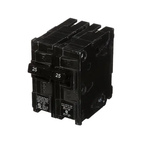 Murray MP225 Siemens MP225 2-Pole 120/240 VAC 25 Amp 10 kA Plug-In Common Trip Circuit Breaker