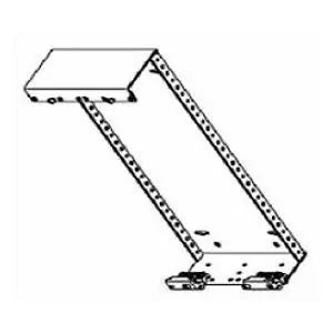 Chatsworth 11521-704 Hinged Panel Mounting Bracket 3.5 in H 2U x 4 in D 11521-704