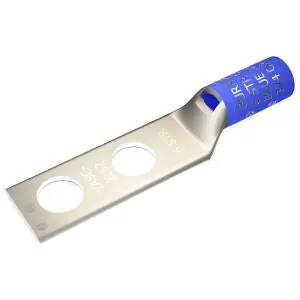 Burndy YA6C2L51 Compression Lugs Electro Tin-Plated Copper Blue 1.79 in. 0.5 in #10 in. Stud 6 AWG