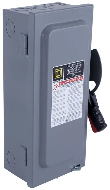 Square D HU463 Switch Not Fusible Heavy Duty 600V 100A 4P NEMA1