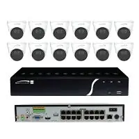 Speco Technologies ZIPK16N1 16-Channel NVR Surveillance Kit with 12 5MP Turret Cameras