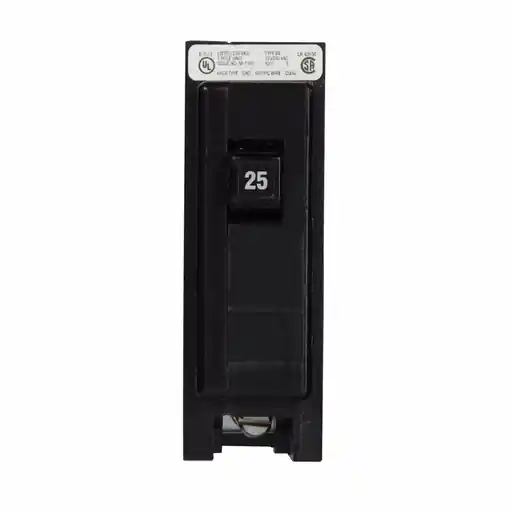 Cutler-Hammer Manufacturing Co. BAB1025 Eaton Electrical 120/240 Volt 25 Amp 40 Degree Celsius 10 kaic 1-Pole Type BAB Circuit Breaker
