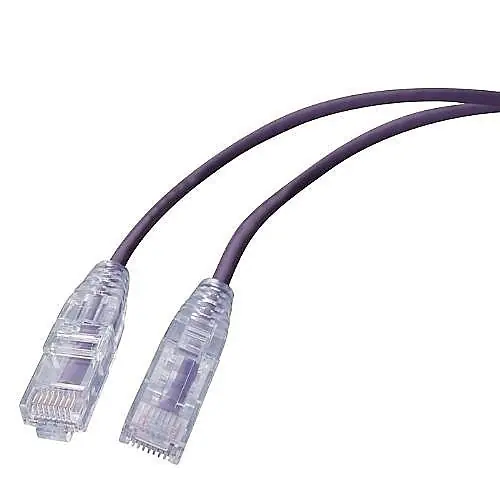 Evolution SCAT6-5PU Super Slim Cat6 UTP, 550 MHz Network Patch Cable, Purple