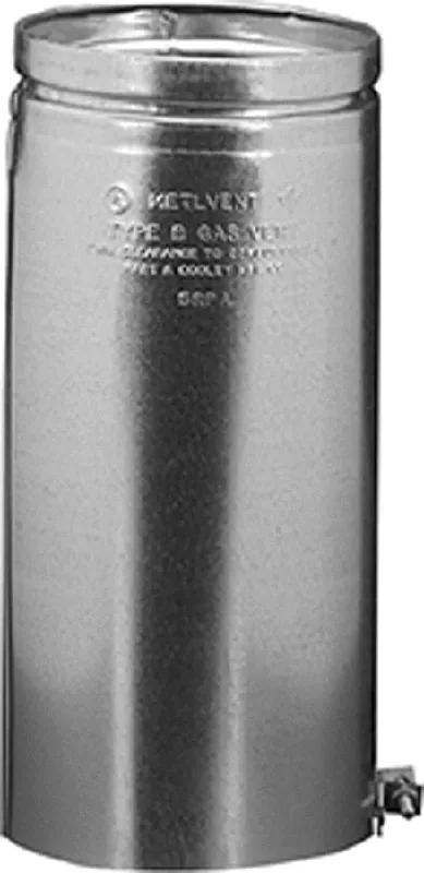 M G Duravent 4GV06 B-Vent Pipe, 4 x 6 Round Gas Steel/Alum DuraVent