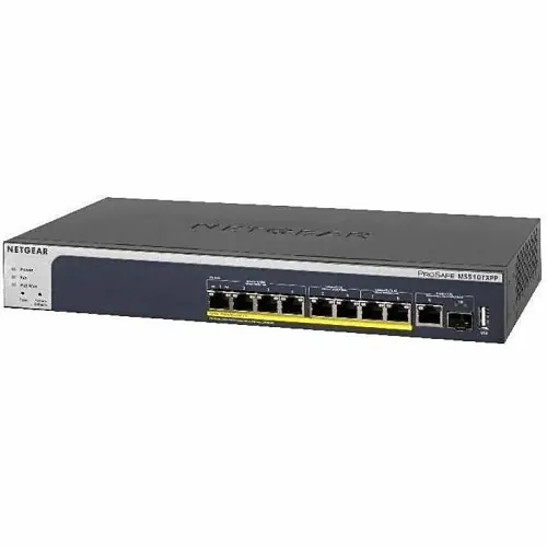 Netgear MS510TXPP 8-Port Multi-Gigabit Ethernet PoE+ Smart Switch with Dedicated 10-Gigabit Uplink Ports
