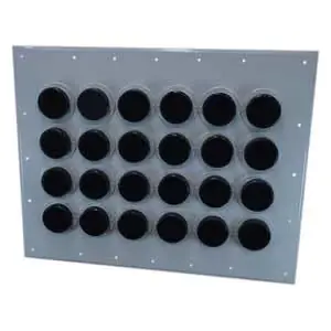 Miroc E576 Entry Panel T6 Aluminum 8-Port 4 in. Port Gray