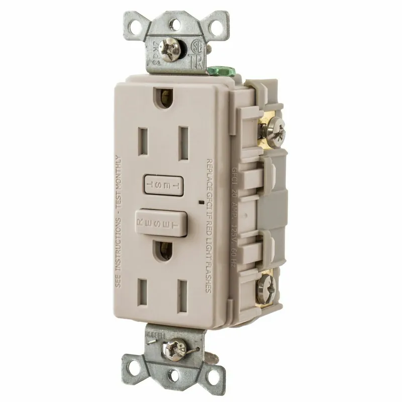 Hubbell Wiring Device - Kellems GFT15LA GFCI 15A Tamper-Resistant Light Almond