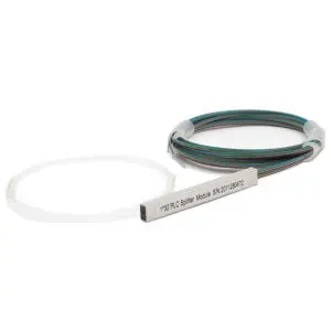 Precision PF1X02PLC-250B-250B-1.5 Bare Fiber PLC Splitters 1x2 PLC Fiber Splitter Steel Tube Bare Fiber 250μm No Connector Singlemode 1.5m