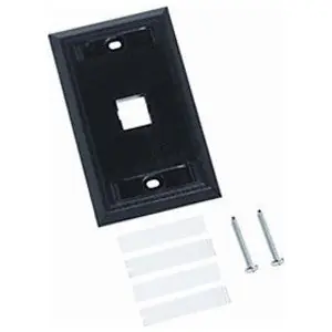 CommScope Systimax 108258401 One Port L-Type Flush Mount Faceplate Black