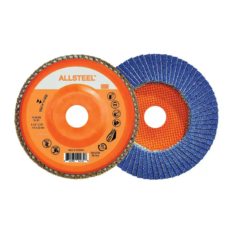 Walter Surface Technologies 15W458 Flap Disc 4-1/2 in 80 Grit