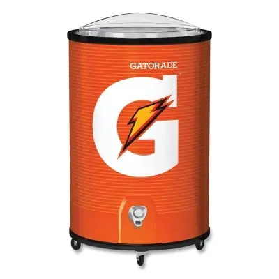 Gatorade 50414SM-21 Ice Barrel 36 Bottles Silver Orange White