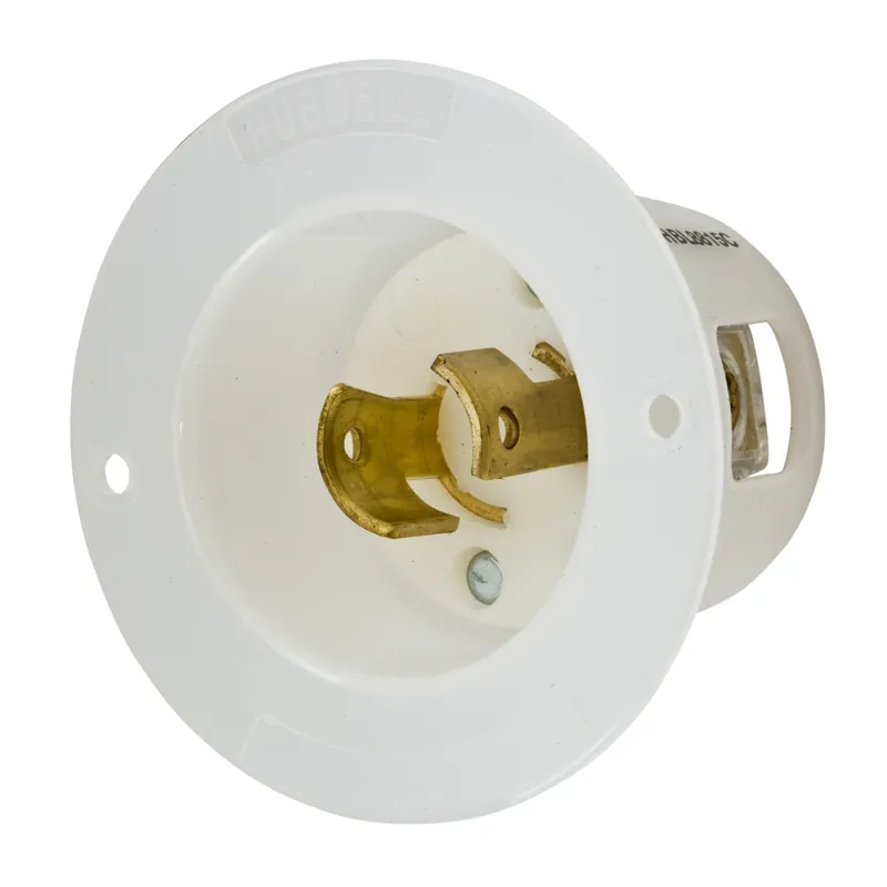 Hubbell Wiring Device - Kellems HBL8815C Locking Devices Twist-Lock Industrial Insulgrip Flanged Inlet 20A 250V AC NEMA L2-20P