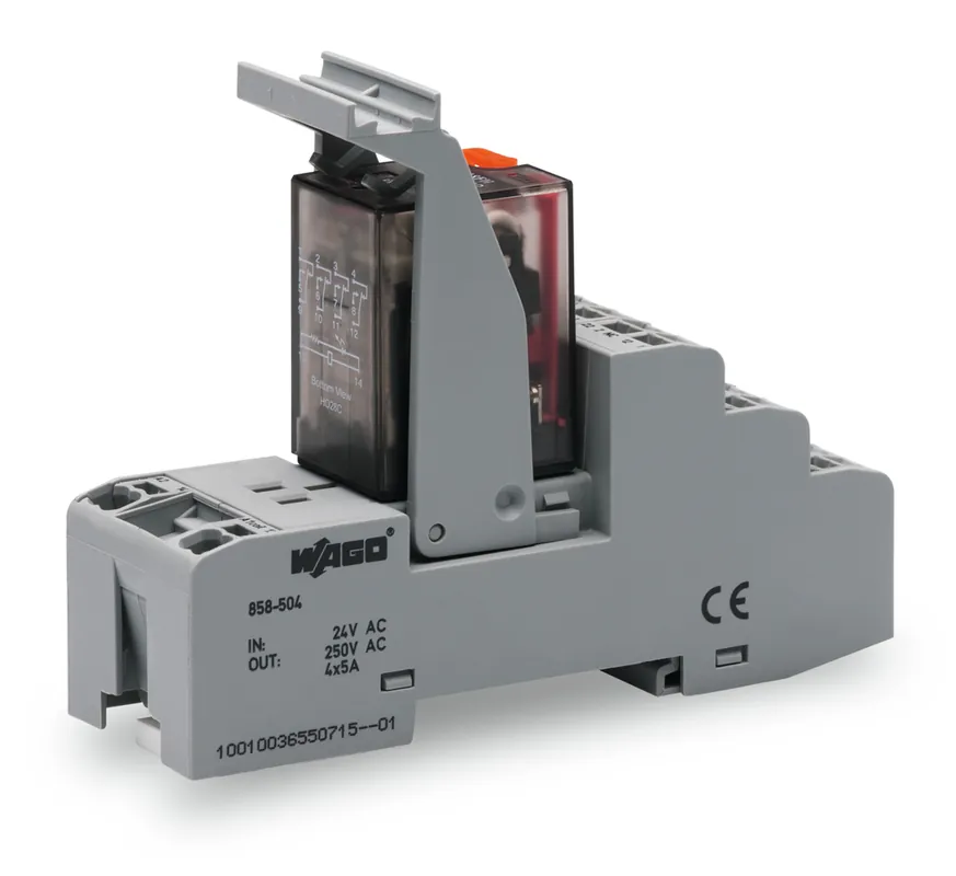 Wago 858-507 4 C/O Relay Module 120VAC