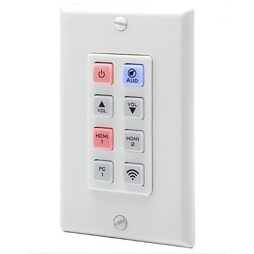 Hall Technologies UI-IP8-DP Programmable 8-Button IP Keypad Wall Plate with PoE